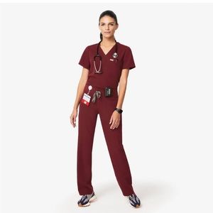 Burgundy Medium Tall Livingston Figs Pants